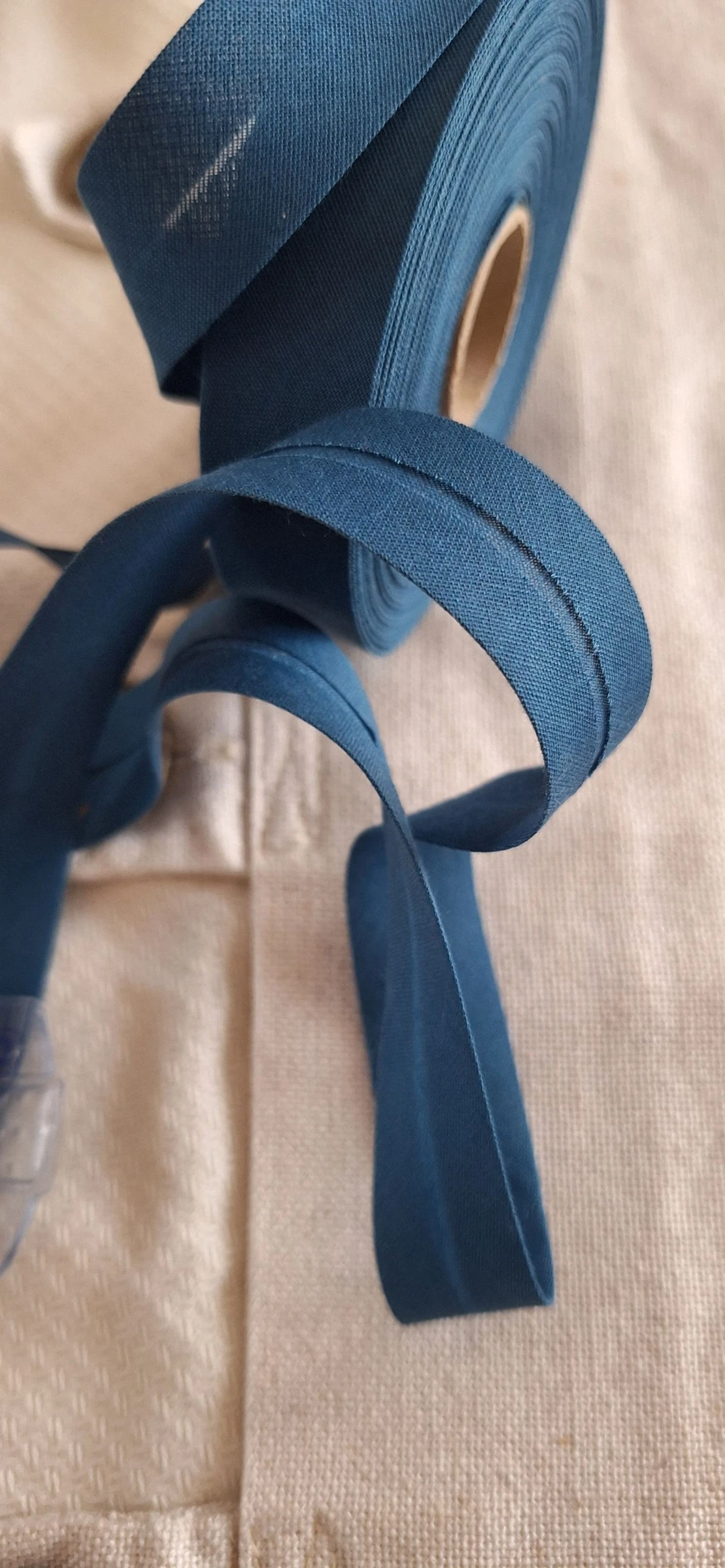 5 metros de bias doblado de 20 mm azul petróleo – photo 3